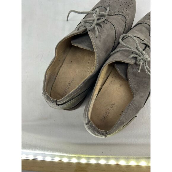 Merona Women's Gray Suede Oxfords Size 8 Casual Slip-On Flats - Picture 6 of 6